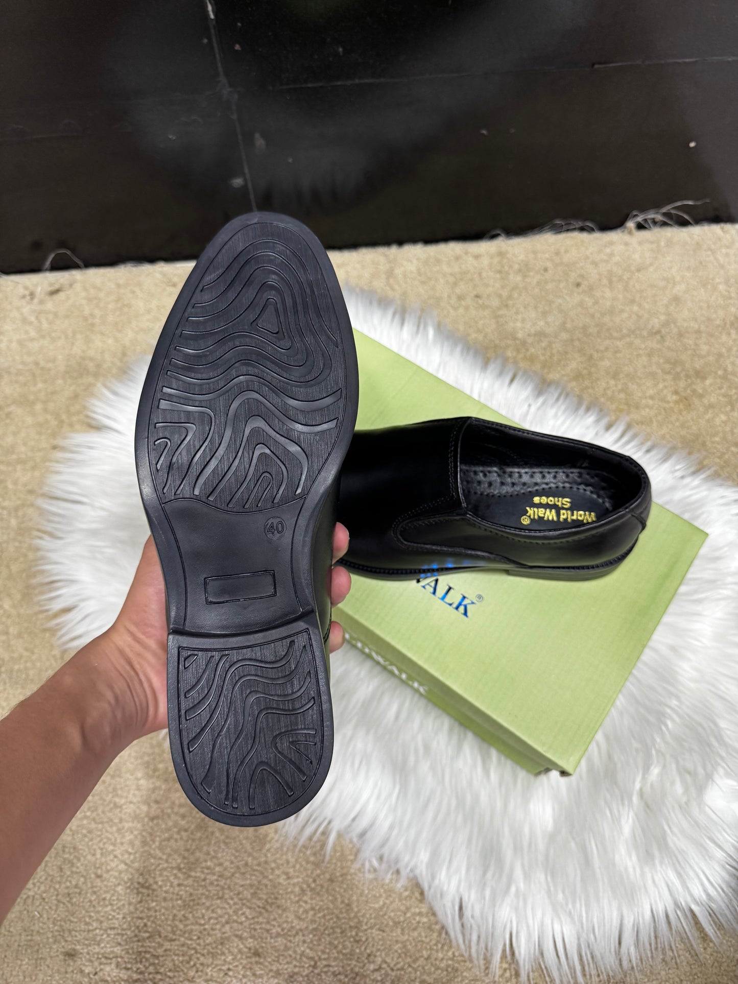 Leather dress shoes